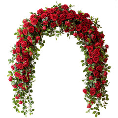 red rose flower arch weding arch PNG transparent background 