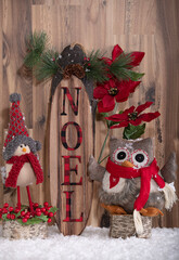 Noël ornements bois animaux