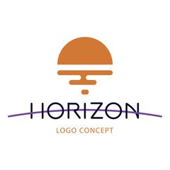 Horizon logo design concept isolated on a white background