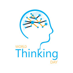 World Thinking Day. Template for background, banner, card and poster. vector illustration.
