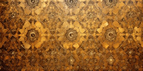Gold paterned carpet texture