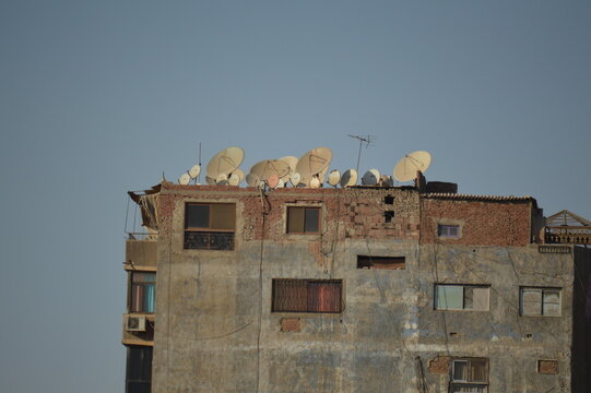 parabole sui tetto de il cairo