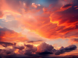 Brilliant Sky with Ethereal Blurry Clouds, Crafted in a Stunning Panoramic Banner Format.