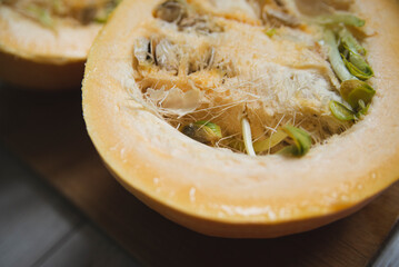 Pumpkin in winter, pumpkin in the kitchen