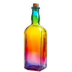 colorful Bottle, transparent background.