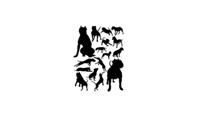 black dog silhouette vector design,