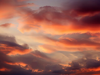 Brilliant Sky with Ethereal Blurry Clouds, Crafted in a Stunning Panoramic Banner Format.