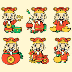 Fototapeta premium Chinese New Year God Character