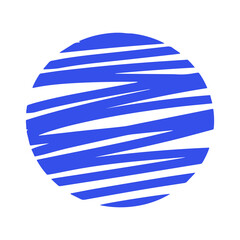 abstract round stroke ornament