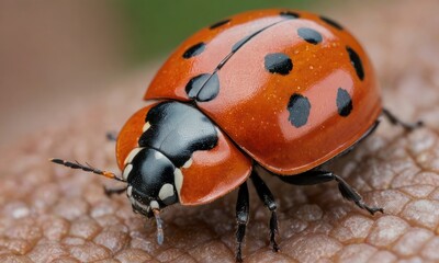Scarlet Delight: Macro Marvels Illuminate the Spectacular Red Coccinelle