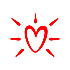 Shining Red Heart Icon