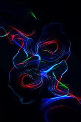 Chromatic Wave Holographic Abstract Background