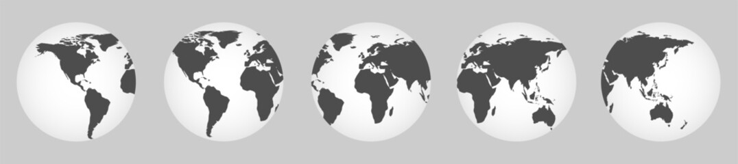 World map vector image icon
