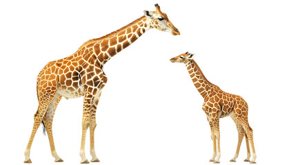 Two Giraffes Standing Side by Side