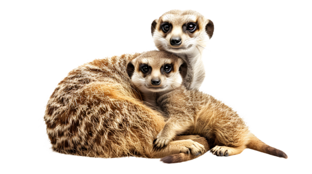 Meerkats Stacked on Each Other