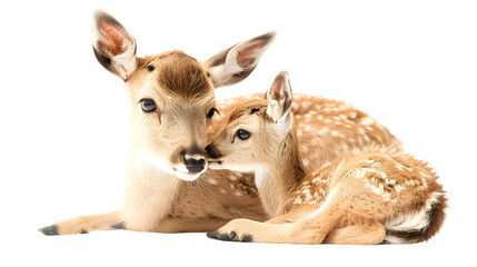 Fototapeta premium A Pair of Deer Resting Together