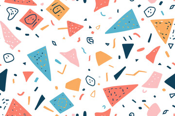 Pastel Spring Pattern on Transparent