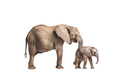 A Baby Elephant Standing Next to an Adult Elephant