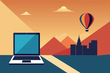 A laptop and passport laying next to each other showing the ability to work from anywhere in the world as a digital nomad.