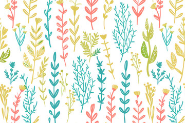 Pastel Spring Seamless Pattern for Design