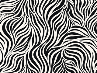 Perfectly seamless pattern, vector repeated abstract texture. Organic shapes background, black and white monochrome wallpaper