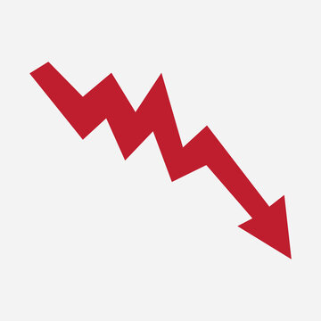 Standard or Extended red arrow icon on white background. flat style. arrow icon for your web, eps10