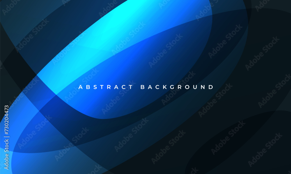Poster Abstract dark blue minimal background with dynamic wave shapes. Vector illustration
