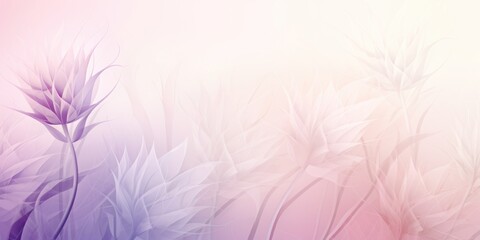 Fototapeta na wymiar thistle soft pastel gradient modern background with a thin barely noticeable floral ornament