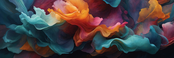 blue orange luxury watercolor texture. space for text