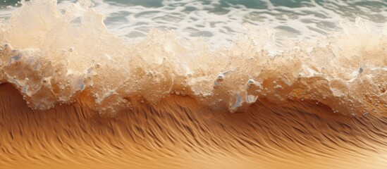 Soft wave of the sea on the sandy beach. 