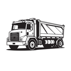 Tractor trailer in cartoon, doodle style. Image for t shirt. Isolated 2d vector illustration in logo, icon, sketch style, Eps 10. AI Generative