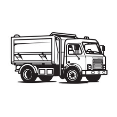 Tractor trailer in cartoon, doodle style. Image for t shirt. Isolated 2d vector illustration in logo, icon, sketch style, Eps 10. AI Generative