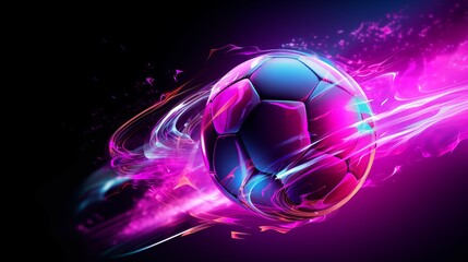 Dynamic neon 3D football concept