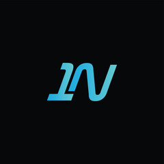 Monogram IN or 1N Logo