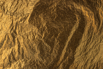 Texture Of Gold Foil Shiny Glitter Background