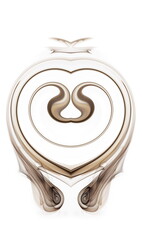 creative photos with smoke, symmetrical abstract photography of shapes acquired by smoke emulating the form of the female sex, on a white background.