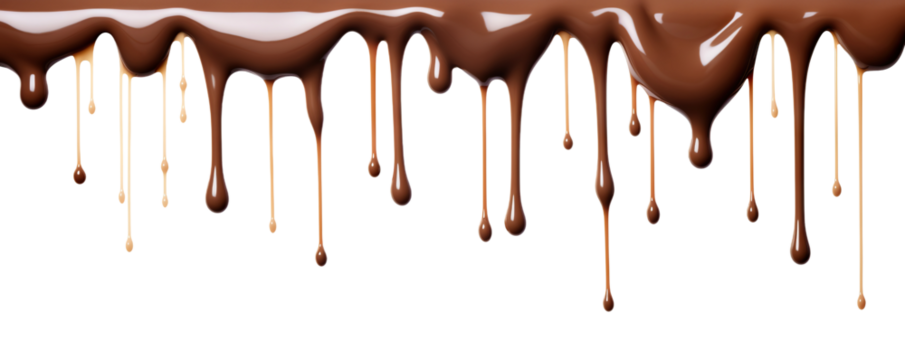 Dripping delicious melted chocolate, cut out