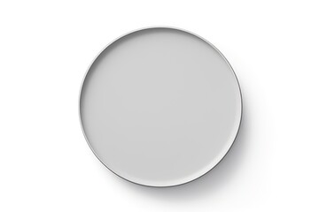 Gray round circle isolated on white background