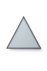 Gray triangle isolated on white background