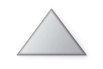 Gray triangle isolated on white background