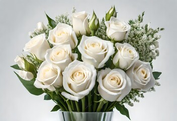 Bouquet of white roses.