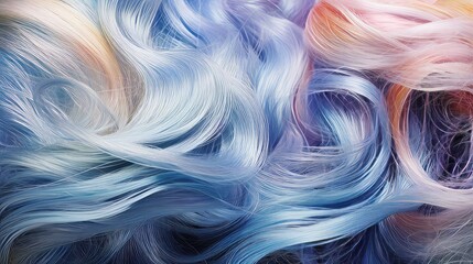 A close up of hair that resembles a magical, otherworldly landscape