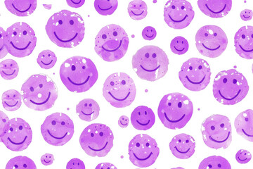 Fototapeta premium Seamless Pastel Smiles Pattern