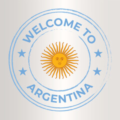 welcome to argentina in round rubber seal