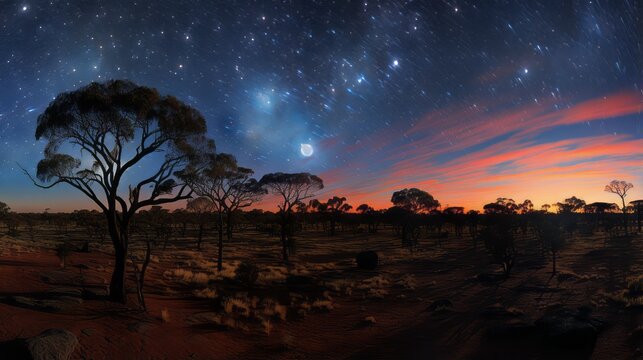 A cosmic panorama featuring distant stars