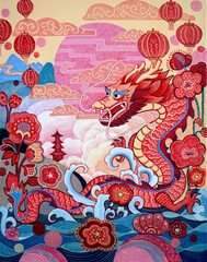 Dragon painting for Dragon year