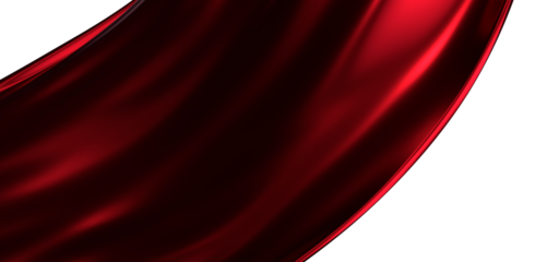 3d render of abstract red cloth falling.
