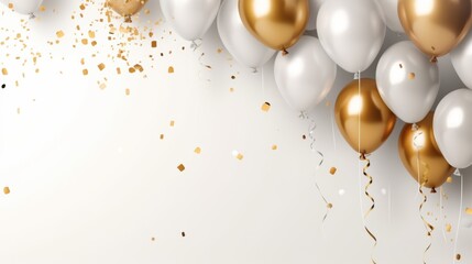 Celebratory design with balloons and confetti for a happy celebration