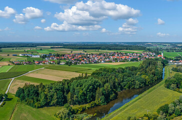 Ausblick auf das Günztal bei Breitenthal in Bayerisch-Schwaben