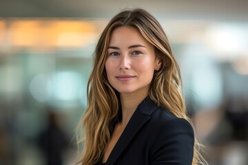 Corporate Business Photography of a Sophisticated Business Woman Managing a Global Team, Generative AI